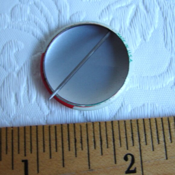 Vtg Pinback Button: Kellogg's Corn Flakes Rooster, Metal, Made in USA, Cereal - Picture 4 of 4